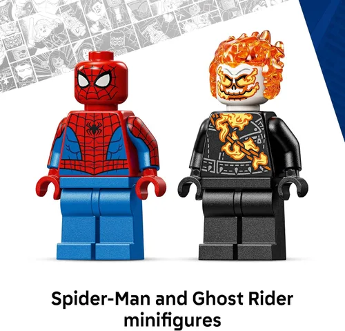 Miniatura 5 de LEGO Marvel Spider-Man vs. Ghost Rider - Juguete de construcción de motocicleta para niños y niñas, a partir de 6 años, juego de superhéroes