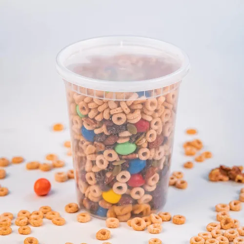 Miniatura 4 de EDI [32 onzas, 20 juegos] Contenedores de plástico deli para almacenamiento de alimentos con tapas herméticas Apto para microondas, congelador