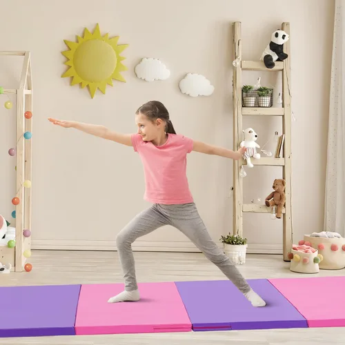 Miniatura 5 de ZENOVA Colchoneta de gimnasia 6'x3'x2''/4'x8'x2'' Colchoneta de ejercicio Colchoneta de gimnasio para aeróbicos en casa Entrenamiento Colchoneta