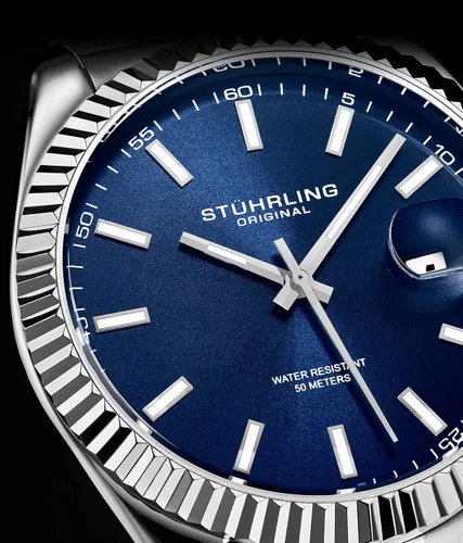 Miniatura 4 de Stuhrling Original Symphony Regent Coronet Reloj de pulsera de acero inoxidable para hombre