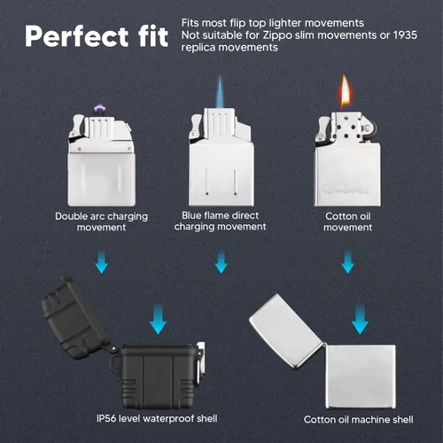 Miniatura 3 de Estuche para encendedor de antorcha portátil resistente IP56 para senderismo al aire libre (naranja)