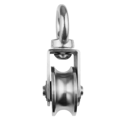 Miniatura 2 de Rueda de polea de cable tipo U, bloque de polea simple giratorio, acero inoxidable, cojinete dentro, resistente bueno para equipos de gimnasio