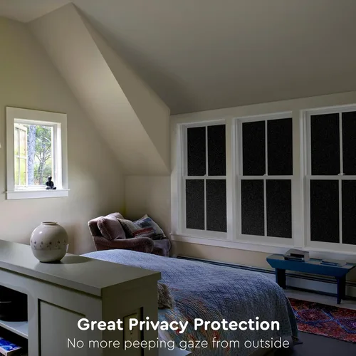 Miniatura 33 de Kromapolis Película de privacidad para ventana, cubierta de vinilo para vidrio, película decorativa de vitral, esmerilada para ventana, se adhiere