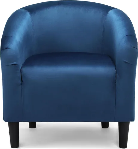 Miniatura 21 de Topeakmart Silla de barril, silla de acento de sherpa suave, silla auxiliar de club, estilo moderno, asiento profundo, sillón de barril para sala