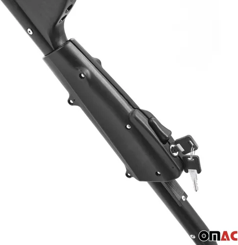 Miniatura 9 de OMAC Soporte para bicicleta de montaje en techo para coche, portador de bicicleta, universal, con cerradura negra