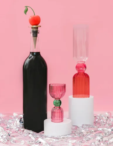 Miniatura 5 de ban.do Lindo tapón de vino, corcho para botella de vino o champán, tapón de vino de metal, herramienta de bar y decoración del hogar, cereza