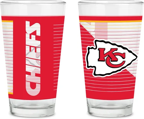 Miniatura 17 de Rico Industries NFL Football Main - Juego de 2 vasos clásicos de 16 onzas con logotipo impreso digitalmente, apto para lavavajillas NFL Football