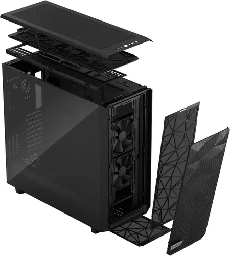Miniatura 6 de Fractal Design Meshify 2 XL Negro ATX Flexible Luz Tintado de Cristal Templado Ventana Full Tower Computadora Luz TG negra