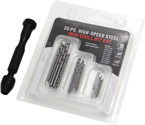 Miniatura 7 de 20 piezas de 0.020 in HSS Micro Twist Broca de acero de alta velocidad para madera, plástico, metal blando