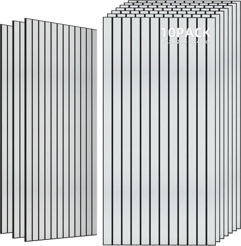 Miniatura 40 de Paquete de 10 paneles acústicos grandes, paneles de espuma insonorizante de 48 x 24 x 0.4 pulgadas para paredes, paneles premium de amortiguación