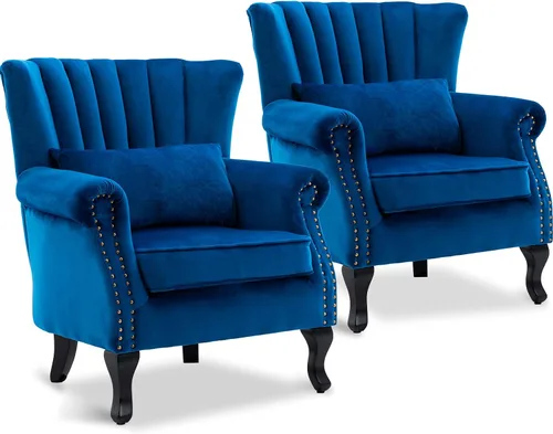 Miniatura 17 de LZAREAL Juego de 2 Sillones de Lectura Accent con Brazos para Sala de Estar, Dormitorio, Sillón de Esquina Cómodo Moderno de Mediados de Siglo, rosa