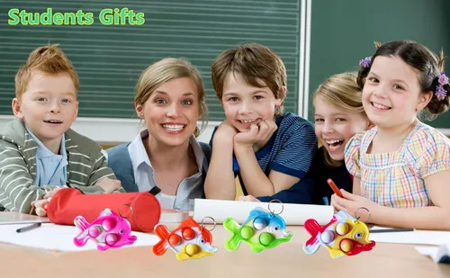Miniatura 4 de 30 paquetes divertidos de regalo de verano únicos mini peces surtidos juguetes de burbujas para niños, niños, aula, estudiantes, regalos