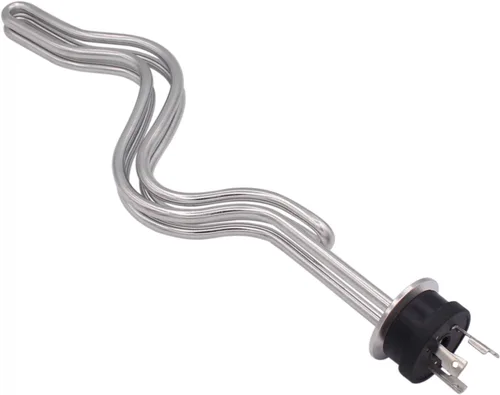 Miniatura 2 de DERNORD Calentador de agua de inmersión de acero inoxidable con elemento calefactor de ondulación de triple abrazadera de 240 V 5500 W con enchufe