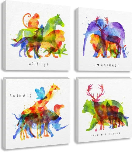 Miniatura 8 de DJSYLIFE Decoración de pared de galaxia para habitación de niños, lienzo de arte de pared, nebulosa colorida, pintura cósmica estrellada, póster