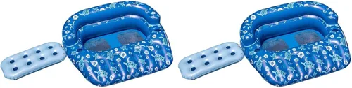 Miniatura 7 de Swimline Tumbona tropical para 4 personas, color azul