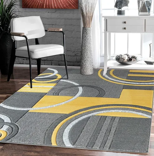 Miniatura 14 de Glory Rugs - Tapete moderno suave tallado a mano, alfombra contemporánea con textura mullida prémium para interior, sala de estar, comedor y Marrón