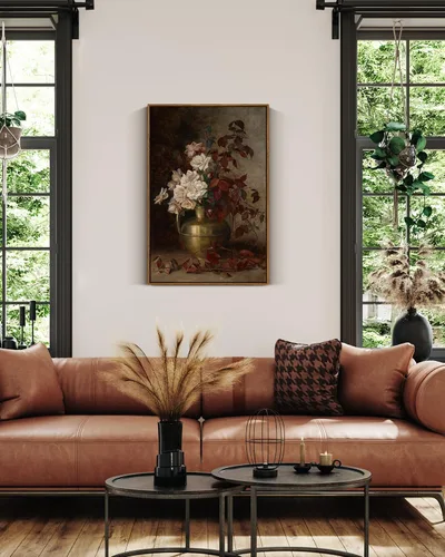 Miniatura 4 de VIYYIEA Arte de Pared en Lienzo Enmarcado Decoración del Hogar, Decoración de Granja Valles Ondulantes bajo Cielos Despejados Pintura de Pared