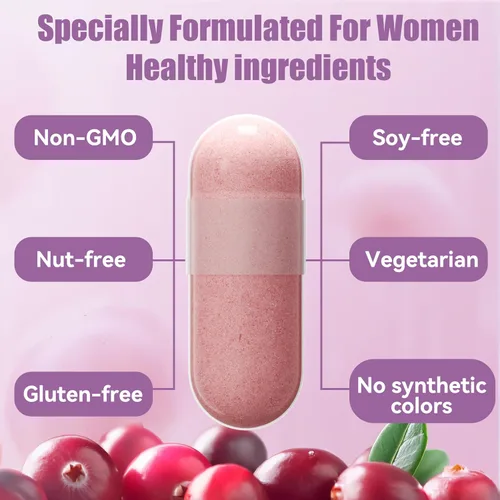 Miniatura 6 de Probióticos Vaginales para Mujeres, Promueve el Equilibrio del pH, Olor Vaginal Saludable y Flora, Salud del Tracto Urinario con Prebióticos