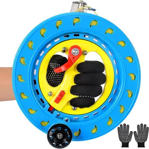Bobinadora de carrete de cuerda de cometa con freno, 1000 pies, 75 libras, herramientas duraderas para adultos, niños, adolescentes, mujeres, con