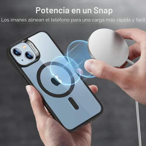 Miniatura 4 de ESR Classic Hybrid Funda magnética para iPhone 14/13, compatible con MagSafe, protección contra golpes de grado militar, resistente al amarilleo