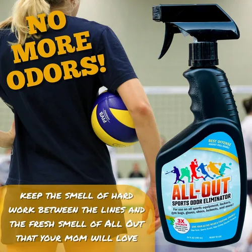 Miniatura 8 de All-Out Sports Spray eliminador de olores y desodorante Perfecto para guantes malolientes, sombreros, bolsos, cascos, camisetas, almohadillas