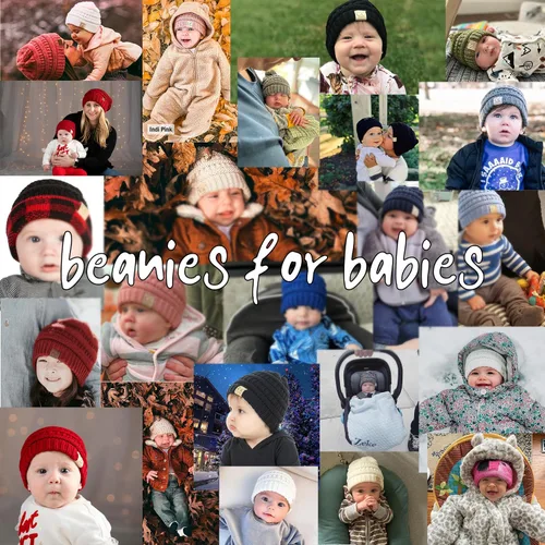 Miniatura 9 de Funky Junque - Gorro tejido tipo Beanie calentito para bebé, ideal para el invierno