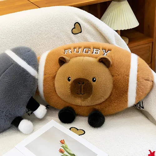Miniatura 3 de Capybara - Juguete de peluche con fútbol, lindo animal de peluche de Capybara, regalo deportivo único para niños y niñas, 17.7 pulgadas Unique
