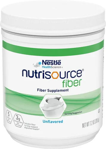 NutriSource Suplementos nutricionales de fibra dietética de fibra, sin sabor, 7.2 onzas (paquete de 4)
