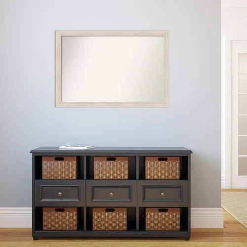 Miniatura 1099 de Amanti Art Espejo personalizado, espejo estrecho de baño de oro blanco, espejo de pared o espejo de tocador de baño sobre el fregadero