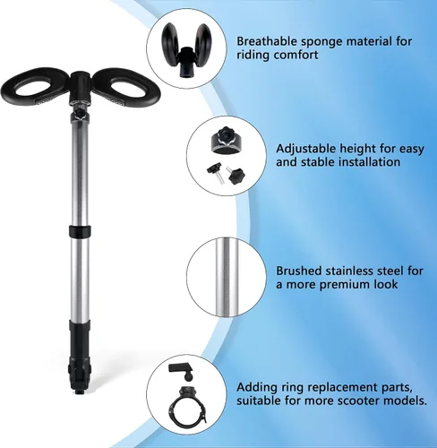 Miniatura 5 de Manillar para Segway Ninebot S Smart/mini PRO/mini LITE Self-Balance Scooter Hoverboard Manillar ajustable Soporte de liberación de presión