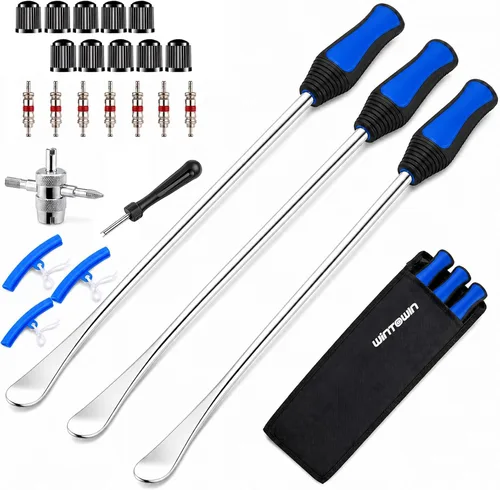 14.5" Cucharas de neumáticos Juego de herramientas de hierro para cambio de neumáticos de motocicleta y moto de cross, kit de cucharas para