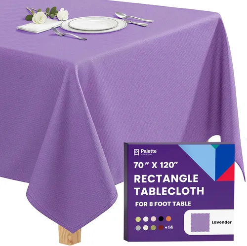Miniatura 109 de Gee Di Moda - Mantel rectangular de 60 x 84 pulgadas – Mantel rectangular de poliéster lavable para mesa de 5 pies