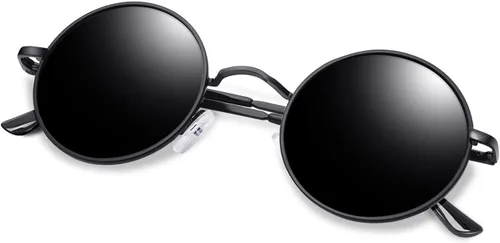Miniatura 33 de KANASTAL Gafas de sol redondas polarizadas para mujeres y hombres, estilo hippie con protección UV400