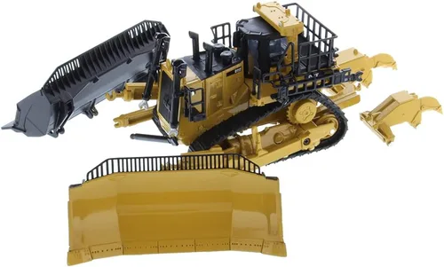 Miniatura 10 de Diecast Masters Bulldozer Caterpillar D11 a escala 1:64 con 2 cuchillas y desgarradores traseros Modelo 85637 Play & Collect Series Cat