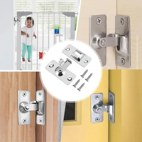 Miniatura 7 de Aifeier ET Paquete de 2 pestillos de puerta de 90 grados, tamaño pequeño, cerradura de puerta de granero pequeño, pantalla de bolsillo, cerradura