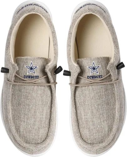Miniatura 42 de FOCO Men's NFL Team Logo Lightweight Loafers Lace Up Cotton Knit Shoes