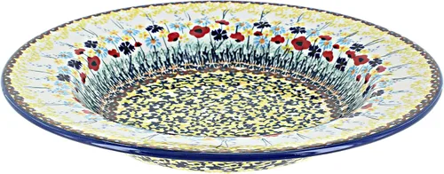 Miniatura 9 de Cerámica polaca de rosa azul – Plato de sopa azul violeta – 9.25 pulgadas de diámetro – Gran cuenco para sopas, ensaladas y pastas