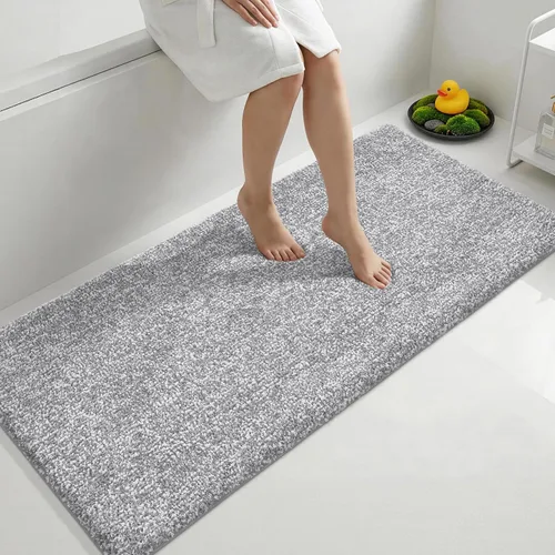 Miniatura 35 de Yimobra Alfombra de baño acolchada antifatiga, antideslizante, lavable, de microfibra suave y densa para lavabo, ducha, pies cansados, cómodo
