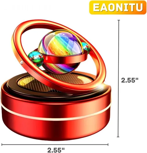 Miniatura 9 de Girador solar para salpicadero, difusor cinético de decoración de automóvil alimentado por el sol, accesorios automotrices con temática espacial