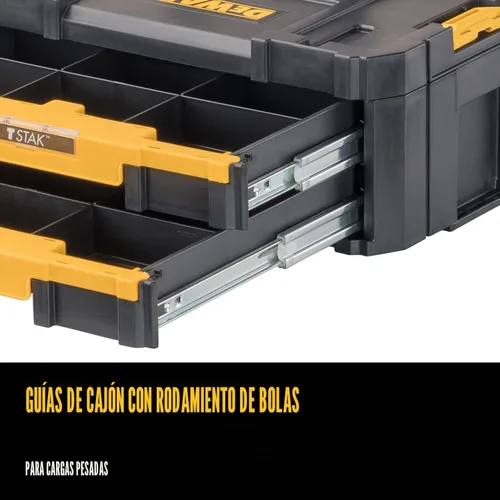 Miniatura 7 de DEWALT TSTAK - Organizador de almacenamiento de herramientas con cajones dobles, soporta hasta 16.5 libras (DWST17804)