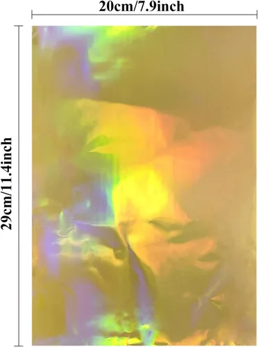 Miniatura 2 de Briartw Papel de Aluminio Termoadhesivo 20x29cm Paquete de 50 Hojas Papel Reactivo para Sellado en Caliente por Impresora Láser y Laminadora