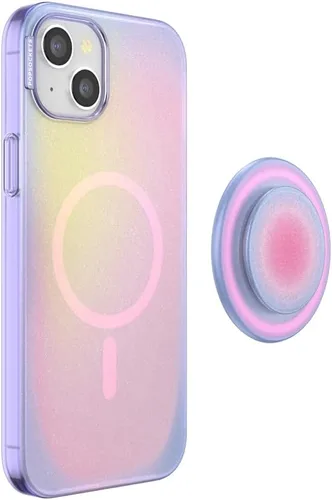 Miniatura 4 de PopSockets Funda para iPhone 15 Plus con agarre redondo compatible con MagSafe, funda para iPhone 15 Plus, compatible con carga inalámbrica - Aura