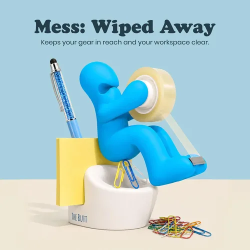Miniatura 6 de Dispensador de cinta adhesiva The Butt – Regalos divertidos para hombres – Cosas raras, accesorios de escritorio para hombres – Novedad y divertidos