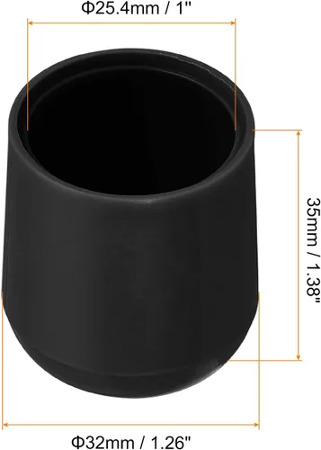 Miniatura 2 de uxcell Protectores de suelo para patas de silla, 16 tapas redondas de plástico para patas de silla, fundas antideslizantes para patas de muebles