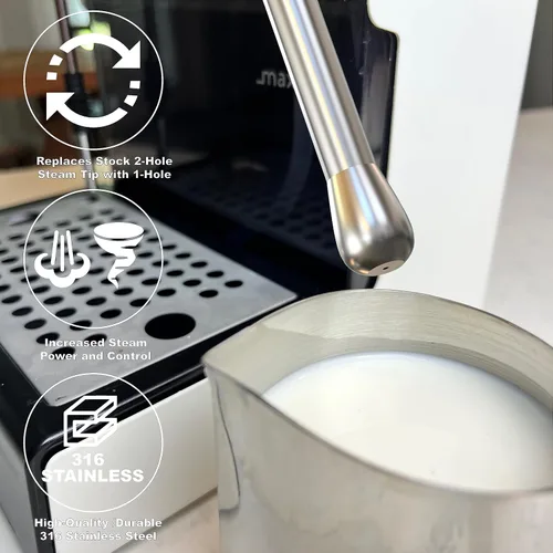 Miniatura 2 de Punta de vapor de un agujero y 9 bar 6 bar OPV modificación de resorte para Gaggia Classic Pro