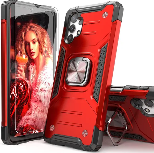 Miniatura 9 de Funda para Galaxy A32 5G con protector de pantalla, a prueba de caídas, ajuste delgado, con soporte para automóvil, funda protectora ligera