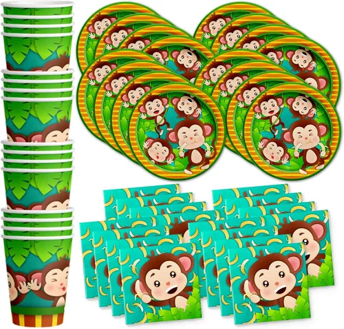 Miniatura 11 de Suministros para fiesta de cumpleaños de cocodrilo, juego de vajilla de cocodrilo para cumpleaños de niño, kit incluye platos, servilletas y tazas
