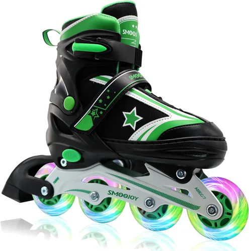 Patines en línea para niños, niñas y jóvenes, todas las ruedas iluminadas con marco de aluminio para principiantes de 5 a 12 años, perfectos para