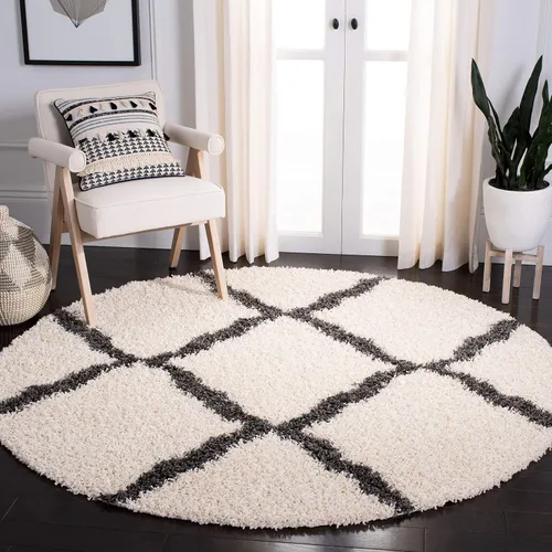 Miniatura 79 de Safavieh - Dallas Shag Collection SGD257A - Alfombra de área con diseño de enrejado de 10 x 14 pies