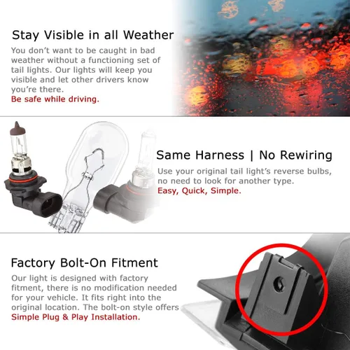 Miniatura 4 de Luces de freno trasero, lámpara trasera ZMAUTOPARTS para pickup Chevy Silverado/GMC Sierra, Negro/humo Negro/Ahumado